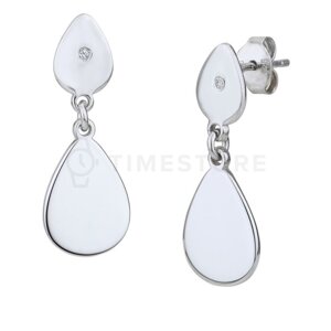 Strieborné náušnice s diamantom TS-EA-0243